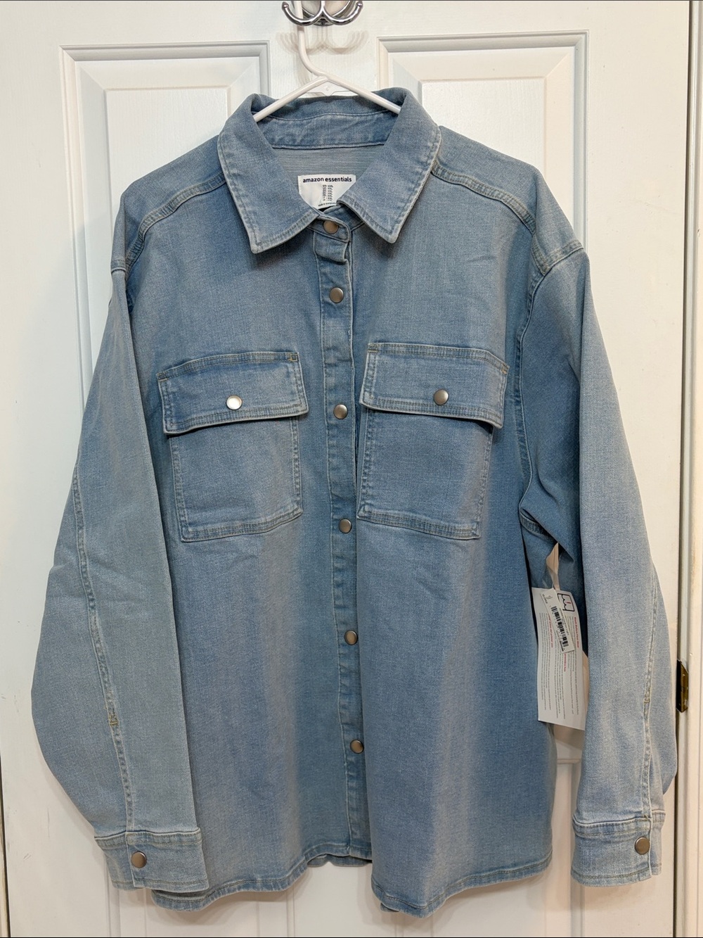 Amazon Essentials Light Blue Denim Shacket